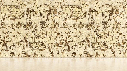 Large luxury modern bright interiors Living room mockup illustration 3D rendering image