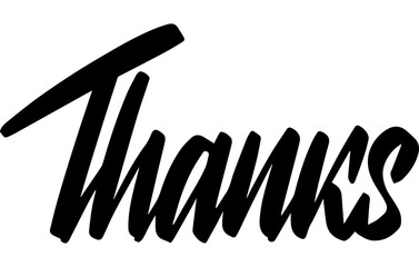 Thanks Black felt-tipped Marker. Thank you Brushpen Italic Oblique font vector. Calligraphy script. Expressive Fancy slanted Hand written typeface. Thanksgiving day.