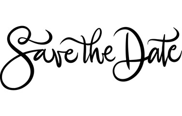 Save the Date Handwritten. Copperplate font vector. Calligraphy script. Vintage classic elegant typeface. Wedding day. Love couple.