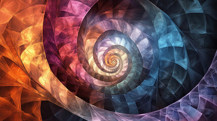 Abstract fractal design with intricate patterns and colors