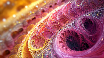 Abstract fractal design with intricate patterns and colors