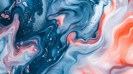 Abstract marbled design with flowing colors and textures