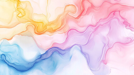 Abstract watercolor background with flowing pastel colors