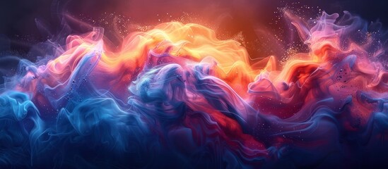Abstract Swirling Colors and Glimmering Particles