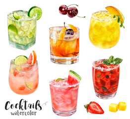 Enjoy Bright and Colorful Watercolor Cocktails Perfect for Ultimate Summer Refreshment