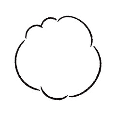 手描きのもこもこの吹き出し