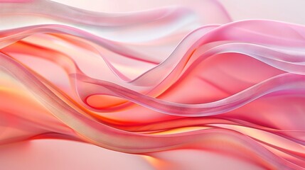   Close-up of pink and white background with waves at the bottom Image has wave pattern at the bottom in the corner