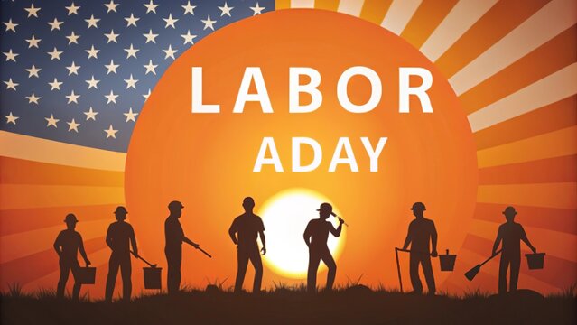 Labor Day Celebration at Sunset Showcasing Workers United in Community Spirit