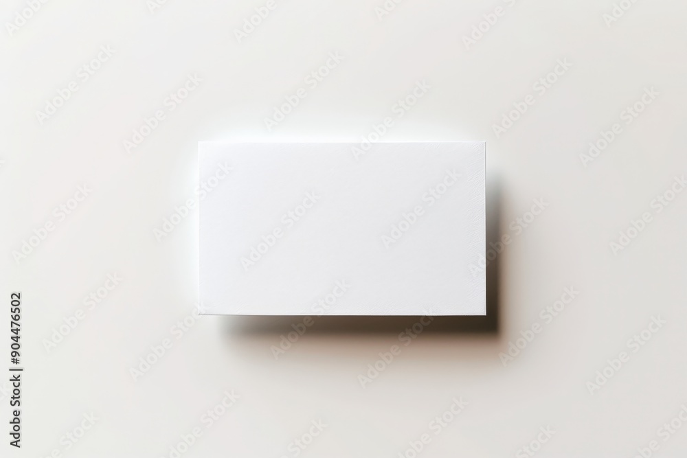 Poster a single white rectangular box placed against an off-white background, highlighting its shape and th