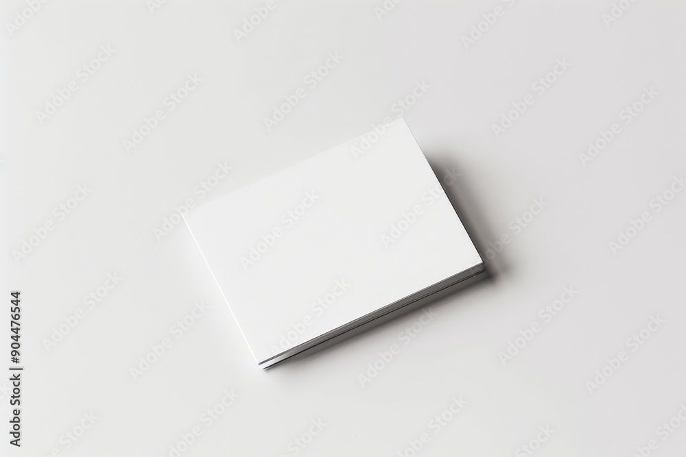 Poster Image of a plain white card lying flat on a gray surface, representing simplicity and minimalism with no visible text or design elements present.
