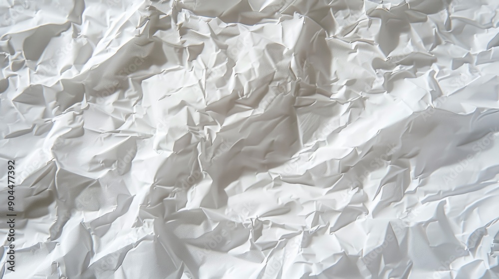 Poster a detailed view of a plain white paper with subtle texture and faint creases