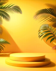 Obraz premium Yellow Tropical Podium