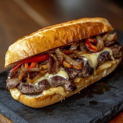 philly cheesesteak sandwich