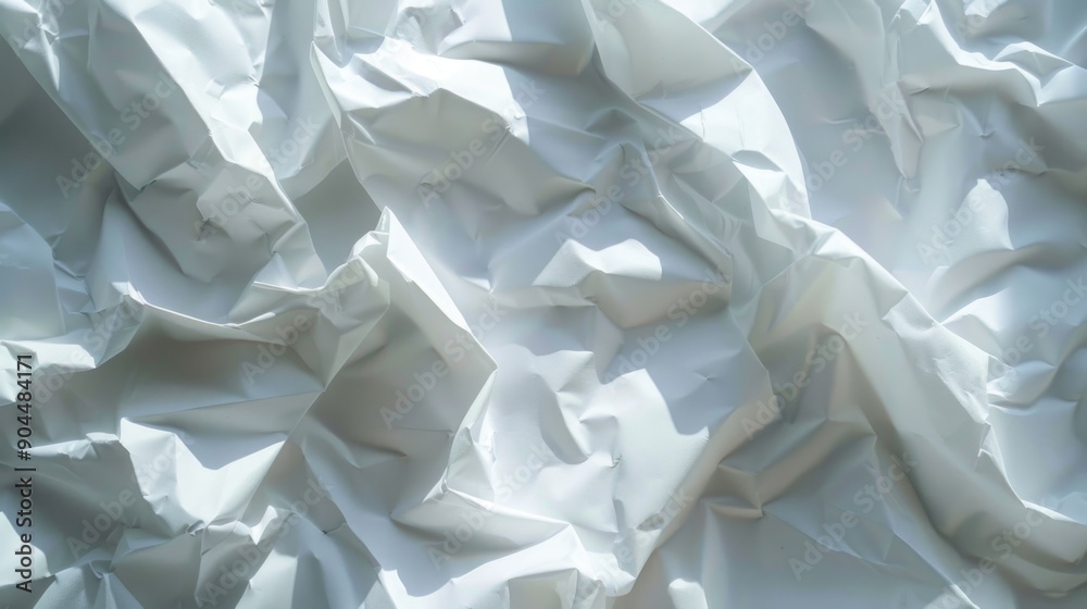 Poster a detailed view of a blank white sheet of paper, ideal for use in presentations, reports, or as a de