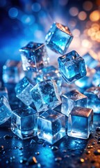 Ice Cubes: Solid Frosted Structures with Smooth Geometry and Arctic Chill Surface