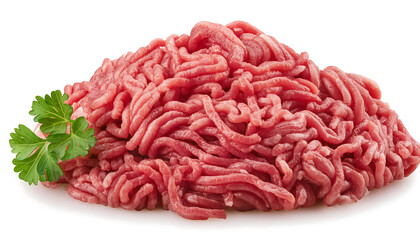 lamb mince isolated on white background