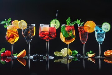 Create cocktail images for bar menu