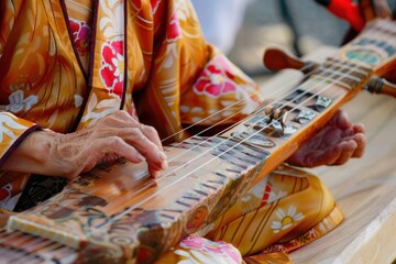 Okinawan musical instrument Sanshin