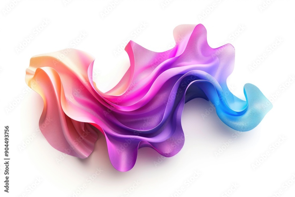 Poster a vibrant object placed on a clean white background