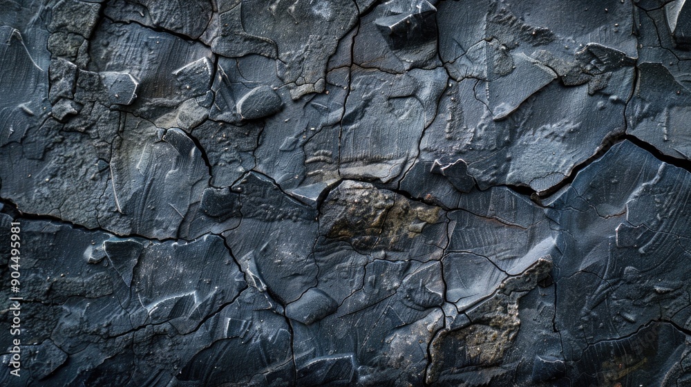Poster a close-up shot of a rock wall with visible cracks and fissures