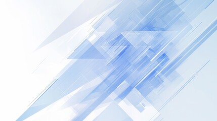 Modern Abstract Blue Background with Textured White Transparent Geometric Shapes in Triangles, Diamonds, and Squares