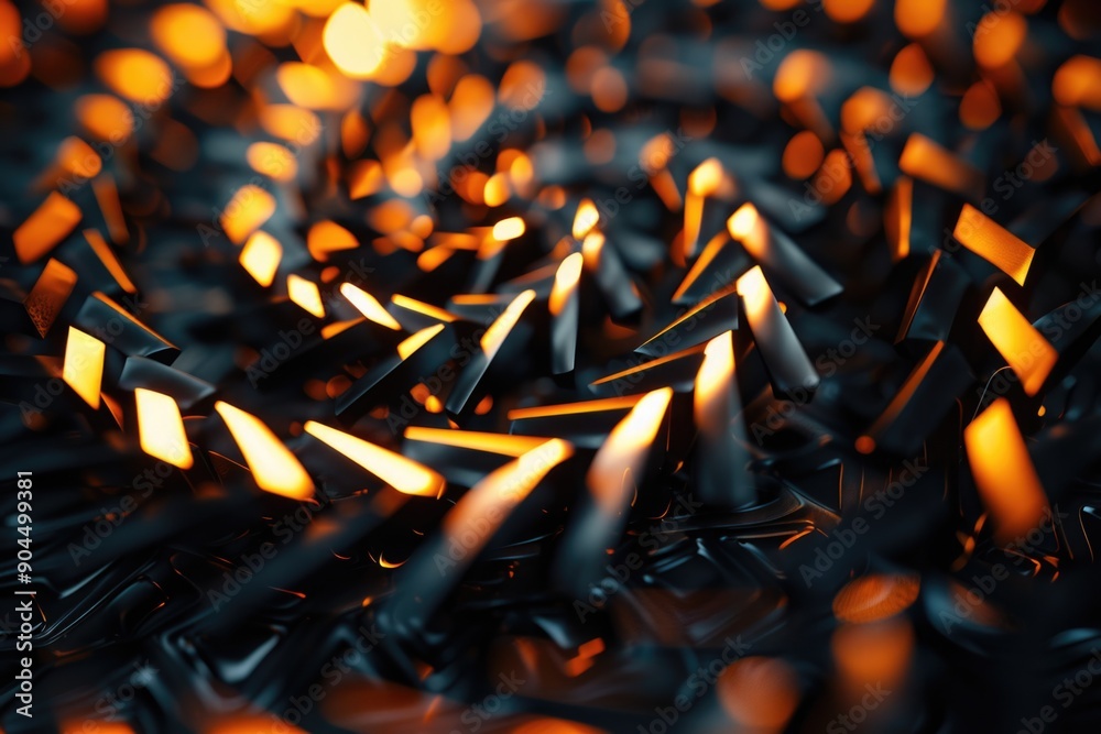Poster a close-up shot of multiple lit candles with soft light and warm glow