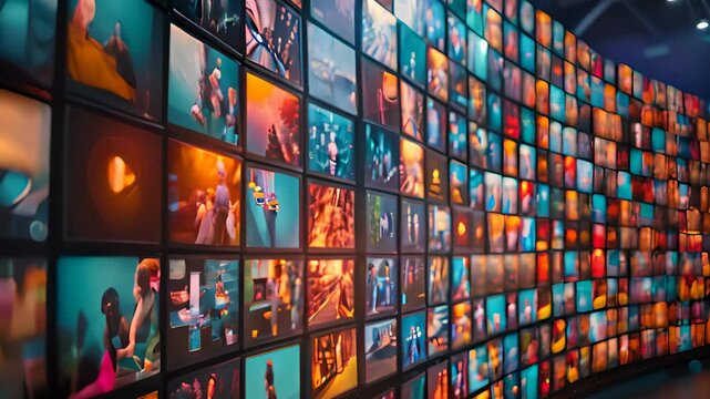 Multimedia screens recording translation broadcast video record tv television display media entertainment image network connection monitor streaming internet web modern high quality show CCTV footage