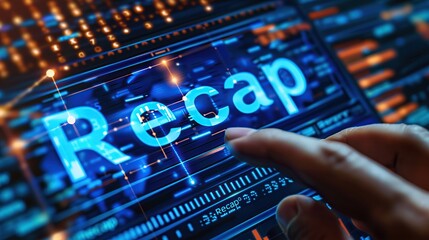 Obraz premium Recap on Digital Screen