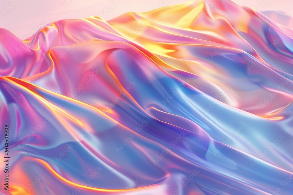Poster Close-up view of vibrant and textured fabric, perfect for designs and patterns