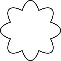 Geometric Lined Flower Shape