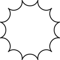 Sun Geometric Shape