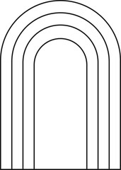 Lined Arch Shape