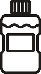 Mouthwash, dental care. Editable stroke, vector icon. EPS 10