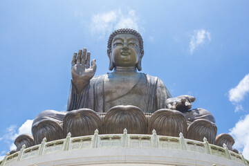 TIan Tan buddha at the Po Lin monastery in Ngong Ping, Lantau island, Hong Kong, China