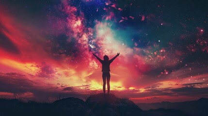 "Inspirational Quote on Abstract Background". Motivational concept