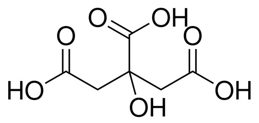 Zitronens&auml;ure Chemie Strukturformel