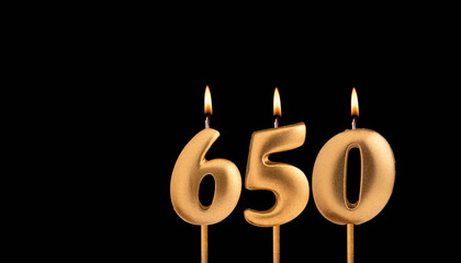Number of followers or likes - Candle number 650