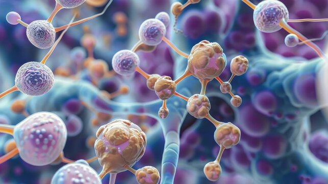 viruses and bacteria in the human body in a multi-colored form and different structure and shape. The concept of combating immunodeficiency, candida, ureaplasma, mycoplasma, chlamydia