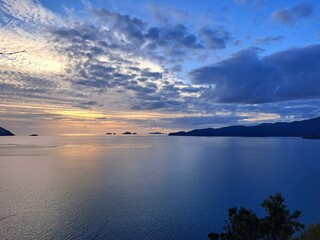 sunset over the sea