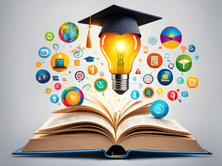 E-learning graduate certificate program concept. Ai generated