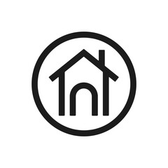 House Line icon for business website, apps, and many more. Home icon. House symbol illustration vector to be used in web applications. House flat pictogram isolated. Stay home.