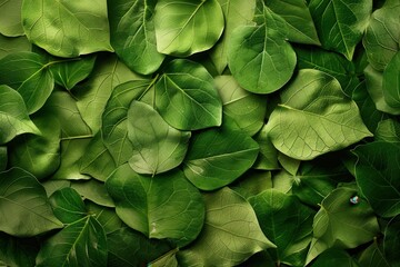 Lush Green Leaves Wallpaper. Nature-inspired interior design concept