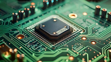 Microchip computer chip processor AI computation power PC mobile ARM programming silicon motherboard components circuit board tech technological advance computing progress development technology