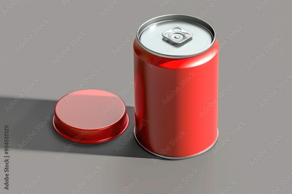 Aufkleber A can of soda placed next to a button