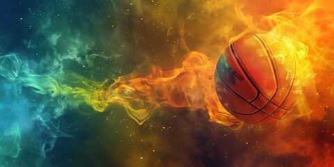 Obraz premium March Madness Madness. Action-packed basketball tournament concept