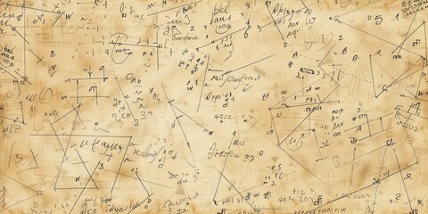 Infinite Equations. Math wallpaper featuring high detailed equations on a plain background
