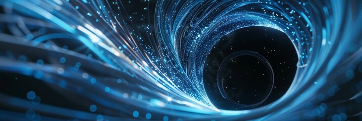 Surreal journey through a futuristic vortex of light and energy, a mindbending experience