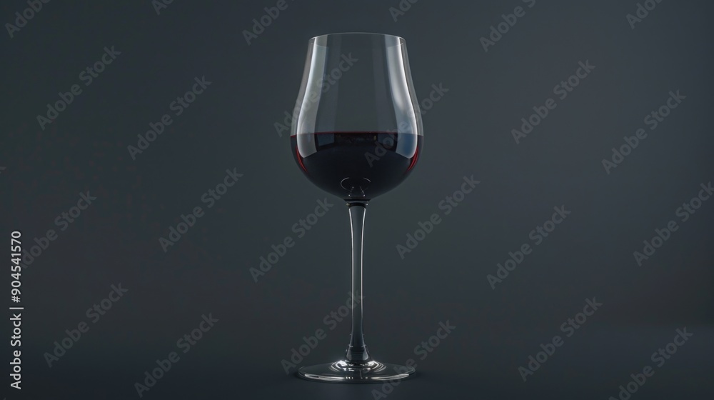 Poster a single serving of red wine placed on a table, ready for enjoyment