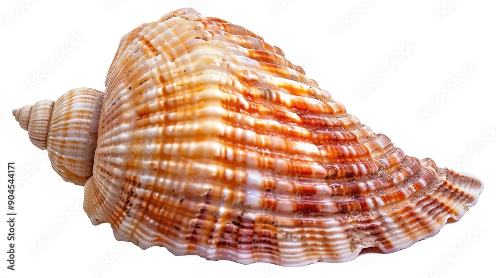 Poster A close-up view of a shell on a white background