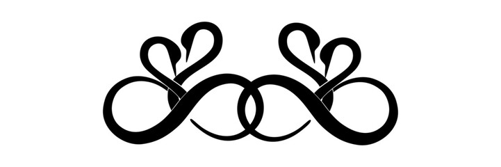 line art infinity love silhouette illustration  background for a infinity day